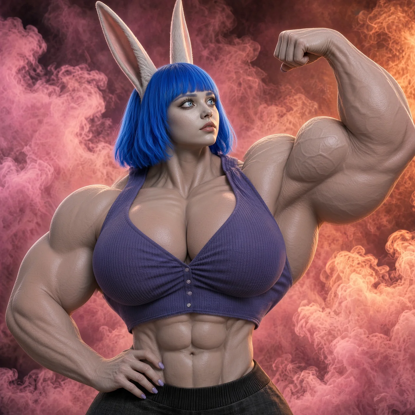 Gina Anderson Flexing